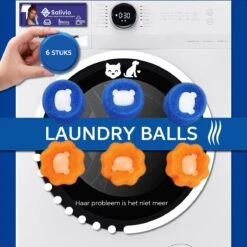 Salivio Laundryballs - 8x Wasbol Set - Huisdieren Haar Verwijderen - Wasbollen - Drogerballen - Energiebesparend - Wasverzachter - Milieuvriendelijk Wassen -Huishoud Verkoop 1200x1200 404