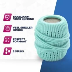 Roegaarden Drogerballen - Droogballen - Met Spons - Duurzaam - Sneller Droog -Huishoud Verkoop 1200x1200 413