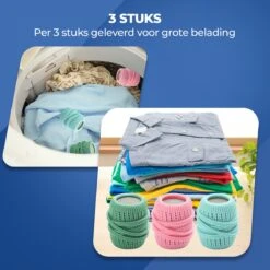 Roegaarden Drogerballen - Droogballen - Met Spons - Duurzaam - Sneller Droog -Huishoud Verkoop 1200x1200 416