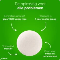 Drogerballen - Droogballen Voor Wasdrogers - Wasdrogerballen, Wasbollen & Wasballen - 100% Diervriendelijk, Duurzaam & Herbruikbaar - Duurzaam Cadeau - Energie Besparen - RWS Wol & Zero Waste - 6 Stuks Van Zivanto -Huishoud Verkoop 1200x1200 421