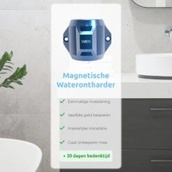 ENISTO® Magnetische Waterontharder Medium – Waterontharder Magneet – Douchefilter – 15.000 Gauss – Waterontkalker – Waterverzachter – Antikalk – Blauw – RVS -Huishoud Verkoop 1200x1200 507