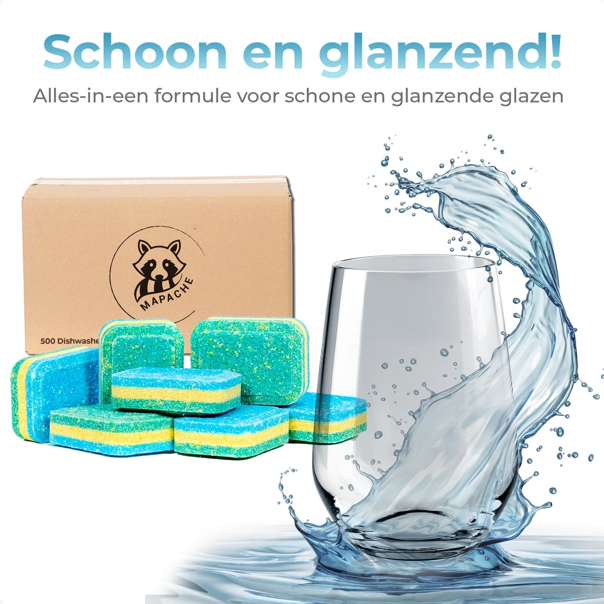 Mapache Vaatwastabletten 500 Stuks - 3 Laags - Voordeelverpakking 10 Mapache Vaatwastabletten 500 Stuks - 3 Laags - Voordeelverpakking - Afbeelding 8