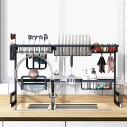 Sens Design Afwasrek Zwart - Afdruiprek - 82,5 Cm - RVS 12 Sens Design Afwasrek Zwart - Afdruiprek - 82,5 Cm - RVS -Huishoud Verkoop 1200x1200 613