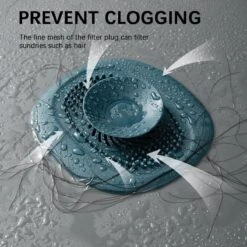 Merkloos Luxe Doucheputje Afvoer Plug Zeef Stopper Stop - Universele Haarfilter Haarvanger Gootsteenstop Afvoerstop Onderdeel Afvoerputje Stopper Putje Rooster Voor Wastafel Gootsteen Spoelbak Bad Douchebak Keuken Wasbak Badkuip Aanrecht - Siliconen - Blauw -Huishoud Verkoop 1200x1200 656