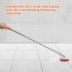 Merkloos Badkamer Reinigingsborstel - Badkamerschrobborstel - Reinigingsborstel - Met Afneembare Telescopische Handgreep En 180° Verstelbare Gezamenlijke Reinigingsborstel - Lange Steel 107 Cm -Huishoud Verkoop 1200x1200 693