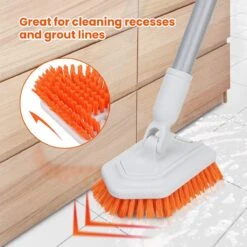 Merkloos Badkamer Reinigingsborstel - Badkamerschrobborstel - Reinigingsborstel - Met Afneembare Telescopische Handgreep En 180° Verstelbare Gezamenlijke Reinigingsborstel - Lange Steel 107 Cm -Huishoud Verkoop 1200x1200 694