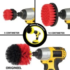 Kibani 3 Delige Borstelset Voor Boormachine - Rood - Voor Beton, Baksteen En Andere Ruwe Oppervlakken - Schrobborstel – Boorborstel – Schuurborstel - Borstel Boormachine – Schoonmaakborstel – Reinigingsborstel – Tapijtreiniger - Borstelset -Huishoud Verkoop 1200x1200 722