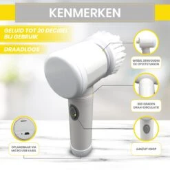 Lenga Elektrische Schoonmaakborstel - 5 In 1 Borstel - Oplaadbaar - Wasborstel - Schoonmaakmiddelen - Schrobborstels -Huishoud Verkoop 1200x1200 730