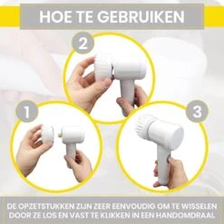 Lenga Elektrische Schoonmaakborstel - 5 In 1 Borstel - Oplaadbaar - Wasborstel - Schoonmaakmiddelen - Schrobborstels -Huishoud Verkoop 1200x1200 731