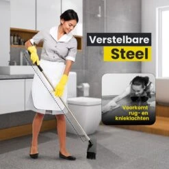 Schrobbezem Zwart Luiwagen Met Steel 120cm - Tuinbezem Straatbezem - Schoonmaak Schrobber Kunststof Harde Bezem - Schrobborstel En Schuurborstel -Huishoud Verkoop 1200x1200 734