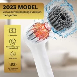 MostEssential Premium Elektrische Schoonmaakborstel 2023 Model – Elektrische Schrobber - Schrobborstel - Poetsmachine – Voor Badkamer Of Keuken - Inclusief 4 Borstelkoppen -Huishoud Verkoop 1200x1200 769
