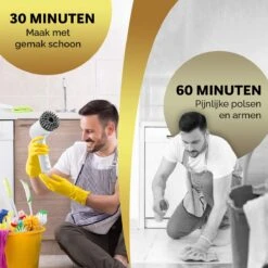 MostEssential Premium Elektrische Schoonmaakborstel 2023 Model – Elektrische Schrobber - Schrobborstel - Poetsmachine – Voor Badkamer Of Keuken - Inclusief 4 Borstelkoppen -Huishoud Verkoop 1200x1200 770