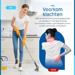 Qualitics Elektrische Schoonmaakborstel - Roterende Polijstmachine - Schrobborstel - Poetsmachine - Vloerreiniger Met 10 Opzetstukken -Huishoud Verkoop 1200x1200 791