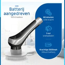 Qualitics Elektrische Schoonmaakborstel - Roterende Polijstmachine - Schrobborstel - Poetsmachine - Vloerreiniger Met 10 Opzetstukken -Huishoud Verkoop 1200x1200 795