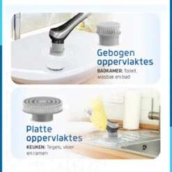 Qualitics Elektrische Schoonmaakborstel - Roterende Polijstmachine - Schrobborstel - Poetsmachine - Vloerreiniger Met 10 Opzetstukken -Huishoud Verkoop 1200x1200 797