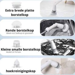 Elektrische Scrubber - Veelzijdige Schrobborstel - Elektrische Schoonmaakborstel - Binnen En Buiten Schoonmaken -Huishoud Verkoop 1200x1200 820