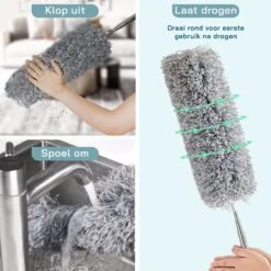 ForDig Telescopische Plumeau Microvezel - Duster Met Telescoopsteel Uitschuifbaar Tot 250 Cm - Wasbaar - 360 Graden Draaibaar -Huishoud Verkoop 1200x1200 852