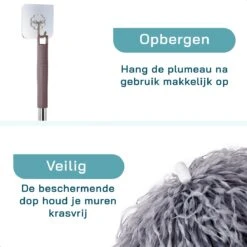 ForDig Telescopische Plumeau Microvezel - Duster Met Telescoopsteel Uitschuifbaar Tot 250 Cm - Wasbaar - 360 Graden Draaibaar -Huishoud Verkoop 1200x1200 854