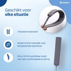 Woodoro Ragebol Uitschuifbaar Complete 9-Delige Set - Verstelbare Telescoopsteel - Plumeau - RVS - Zwart & Grijs -Huishoud Verkoop 1200x1200 867