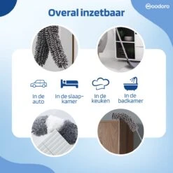Woodoro Ragebol Uitschuifbaar Complete 9-Delige Set - Verstelbare Telescoopsteel - Plumeau - RVS - Zwart & Grijs -Huishoud Verkoop 1200x1200 873