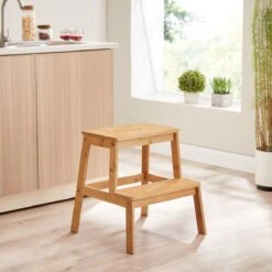 ACAZA Krukje In 2 Niveaus - Houten Opstapje - Bruin 7 ACAZA Krukje In 2 Niveaus - Houten Opstapje - Bruin -Huishoud Verkoop 1200x1200 876