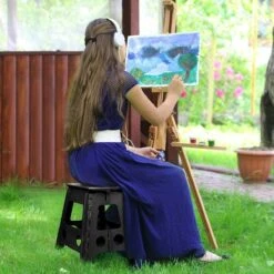 Buxibo - Kruk - Krukje - Keukentrap - Keukentrapje - Opvouwbaar Trapje - Keuken/Badkamer/Schuur Trapje - 29 X 24 X 40cm -Huishoud Verkoop 1200x1200 881