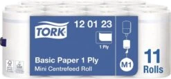 Tork Universal M1 Papier 1-laags Wit 22cm X 120 Meter - Doos 11 Rol 120123 -Huishoud Verkoop 1200x558