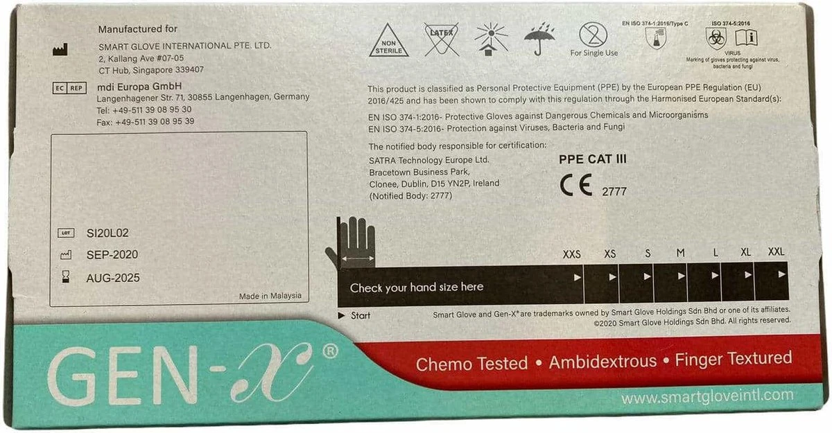 Gen-X Nitril Handschoenen | Handschoenen Wegwerp | Medisch | 100 PCS | Maat XL 8 Gen-X Nitril Handschoenen | Handschoenen Wegwerp | Medisch | 100 PCS | Maat XL - Afbeelding 6