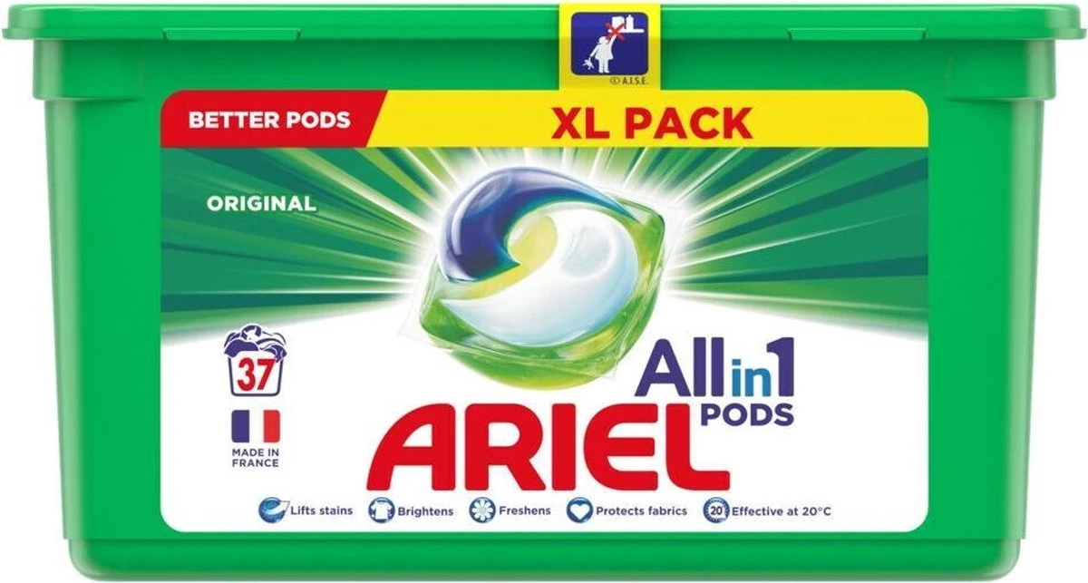 Ariel All In 1 Pods Regular Wasmiddel - Voordeelverpakking 3 X 37 Wasbeurten - Wasmiddel Pods 11 Ariel All In 1 Pods Regular Wasmiddel - Voordeelverpakking 3 X 37 Wasbeurten - Wasmiddel Pods - Afbeelding 9
