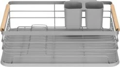 Navaris Afdruiprek Met Uitneembare Bestekhouder - Afwasrek Met Losse Lekbak - Vaatwasrek Met Plateau - Voor Bestek, Borden, Schalen En Pannen -Huishoud Verkoop 1200x673