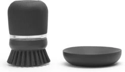 Brabantia Sink Side Afwasborstel - Met Zeepdispenser- Dark Grey -Huishoud Verkoop 1200x688 1