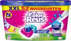 6x Witte Reus Power Caps Wasmiddelcapsules Color Reus 52 Stuks -Huishoud Verkoop 1200x704 1