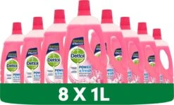 Dettol - Power & Fresh - Allesreiniger - Kersenbloesem - 8 X 1 Liter -Huishoud Verkoop 1200x726 1