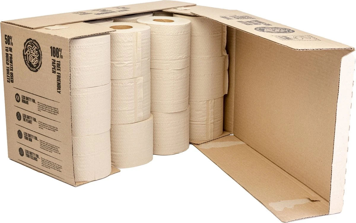 THE GOOD ROLL - WC Papier - 24 Stuks - 300vel 2-laags - The Naked Panda Edition - Bamboe Toiletpapier 4 THE GOOD ROLL - WC Papier - 24 Stuks - 300vel 2-laags - The Naked Panda Edition - Bamboe Toiletpapier - Afbeelding 2