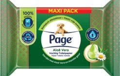 Page Vochtig Toiletpapier - 6 X 74 Stuks - Aloë Vera Maxi Vochtig Wc Papier - Voordeelverpakking -Huishoud Verkoop 1200x763 4