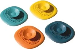 Luxe Doucheputje Afvoer Plug Zeef Stopper Stop - Universele Haarfilter Haarvanger Gootsteenstop Afvoerstop Onderdeel Afvoerputje Stopper Putje Rooster Voor Wastafel Gootsteen Spoelbak Bad Douchebak Keuken Wasbak Badkuip Aanrecht - Siliconen - Geel -Huishoud Verkoop 1200x792 1