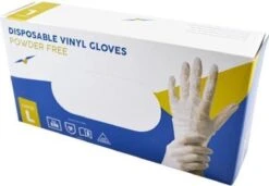 Wegwerp Handschoenen - Vinyl Handschoenen - Poedervrij - Wit - Maat L - 100 Stuks -Huishoud Verkoop 1200x832 1