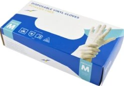 Merkloos Wegwerp Handschoenen - Vinyl Handschoenen - Poedervrij - Wit - Maat M - 100 Stuks -Huishoud Verkoop 1200x840 1