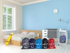 Wonair - Waszakken Voor Wasgoed - 60x90cm - Hemelsblauw - Met Trekkoord -Huishoud Verkoop 1200x899