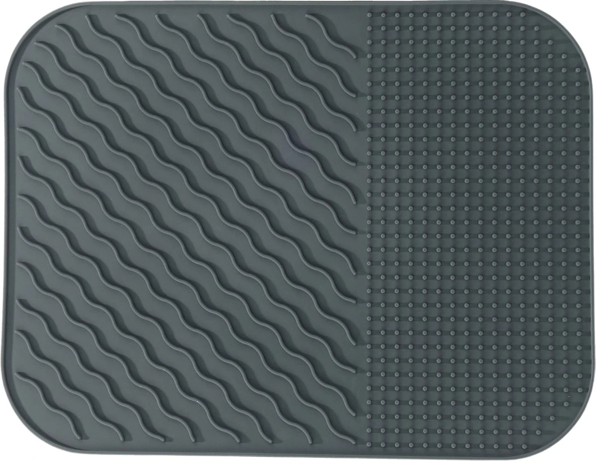 Alpina Afdruipmat - Droogmat - Siliconen - 26,5x34,5 Cm - Grijs 4 Alpina Afdruipmat - Droogmat - Siliconen - 26,5x34,5 Cm - Grijs - Afbeelding 2