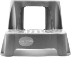 Grijs Kinderkrukje/opstapje Met 2 Treden 35 Cm - Keuken/badkamer Krukjes/opstapjes Voor Kinderen -Huishoud Verkoop 1200x955