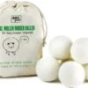 Jean's Goods Drogerballen - Droogballen - Wasdrogerballen - Wasdroger Ballen - Wasbol - Wasbollen - Wasballen - Energiebesparende Producten - Energiebesparend - Duurzaam Cadeau - RWS Wol - Zero Waste - Wasverzachter - Beige - 6 Stuks -Huishoud Verkoop 1200x981
