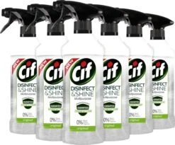 Cif Disinfect & Shine Original Desinfectie Spray - 6 X 500 Ml - Voordeelverpakking -Huishoud Verkoop 1200x998