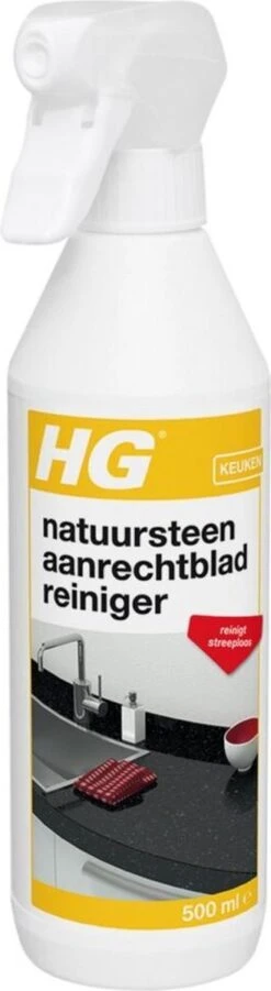 HG Natuurstenen Aanrechtbladreiniger - 500ml - Veilig In Gebruik - Streeploos Schoon - Dagelijkse Reiniging -Huishoud Verkoop 329x1200 5