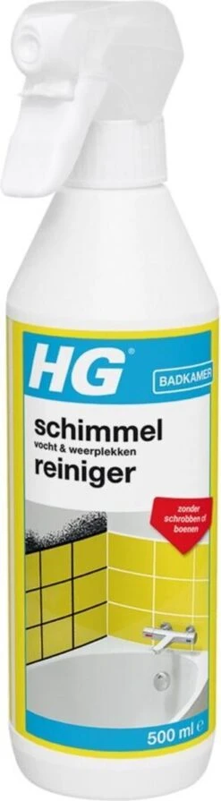 HG Schimmelreiniger - 500ml - De NR 1 Schimmelverwijderaar - Vernietigt De Hardnekkigste Schimmel - Geschikt Voor De Badkamer, Tegel-, Siliconenvoegen, Stucwerk -Huishoud Verkoop 331x1200 1