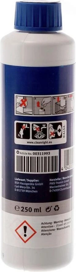 Bosch / Siemens Vaatwasser Reiniger - 250 Ml -Huishoud Verkoop 338x1200