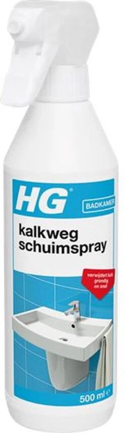 HG Kalkweg Schuimspray - 500ml - 100% Glans - Verwijdert En Voorkomt Kalk - Biologisch Afbreekbaar -Huishoud Verkoop 348x1200 1
