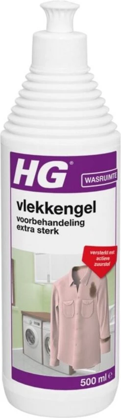 HG Vlekken Voorbehandeling Gel Extra Sterk - 500 Ml - Verwijdert De Allerergste Vlekken = Met Actieve Zuurstof -Huishoud Verkoop 349x1200