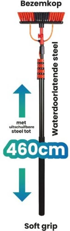 Chimb Telescopische Wasborstel - Uitschuifbare Waterborstel - Ramenwassen - 4,6 Meter - Met Zeepdispenser -Huishoud Verkoop 366x1200