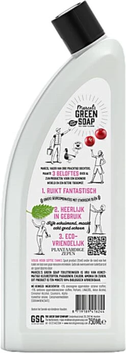 Marcel's Green Soap Toiletreiniger Patchouli & Cranberry - 750 Ml -Huishoud Verkoop 429x1200 1
